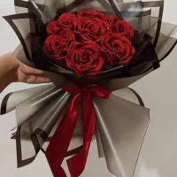 باکس و دسته گل روبانی