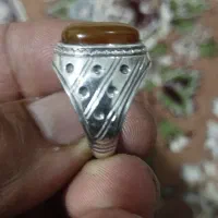 .انگشتر نقره با نگین شرف شمس