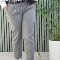 شلوار مام فوتر مشکی کمر کش