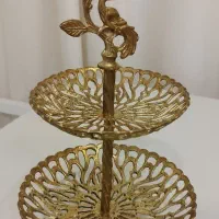 شیرینی خوری ۲ طبقه برنجی