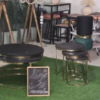 میز و گل میز فلزی صفحه هایگلس و شیشه