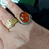 انگشترعقیق یمن تراش دارفدیم طلا|جواهرات|کرمانشاه, |دیوار