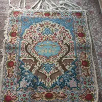 فرش دستباف یک ذرع و نیم طرح شکارگاه|فرش|رشت, شهرک صبا|دیوار