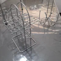 استند قابلمه قاشق چنگال وجا دستمالی|آب‌چکان و نظم‌دهنده ظروف|شیراز, شیشه‌گری|دیوار