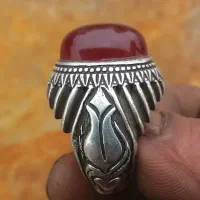 انگشتر نقره عقیق یمنی کلکسیونی|کلکسیون اشیاء عتیقه|مشهد, فدک|دیوار