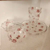 ظروف پذیرایی کریستال طرح شکوفه اصل آلمان