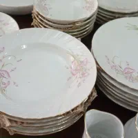 سرویس چینی قدیمی اک با جعبه|ظروف سرو و پذیرایی|اردبیل, |دیوار