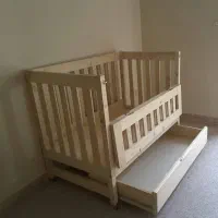 تخت کودک چوبی طرح ایکیا و کمد MDF