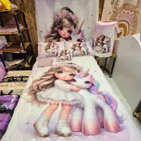 روتختی پرده دختر عروسکی یونیکورن اجرای طرح دلخواه