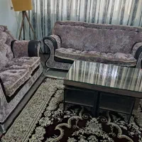 مبل هفت نفره سالم کاملا پر.خونه باغی وتخت دونفره