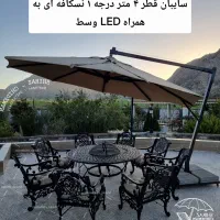 سایبان چتر پایه کنار ۸ ضلعی قطر ۴ با Led