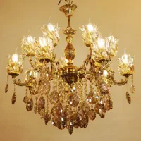 لوستر شانزده شعله برنز(تعویض بالوستربرنجی کهنه شما