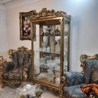 بوفه تمام ورق طلا چوب راش