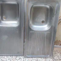 «دو عدد سینک ظرفشویی|آب‌چکان و نظم‌دهنده ظروف|شوش, |دیوار