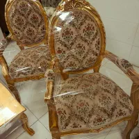 مبلمان فرانسوی 7نفره با میز غذاخوری ۶نفره میز عسلی|مبلمان خانگی و میز عسلی|قزوین, |دیوار