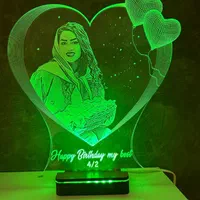 آباژور سه بعدی چهره حکاکی چهره کادو تولد|چراغ خواب و آباژور|اصفهان, هفتون|دیوار