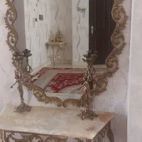 آیینه شمعدان ساعت ست برنز|آینه|تبریز, |دیوار