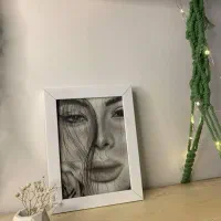 نقاشی چهره سیاه قلم