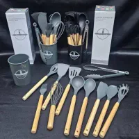 کفگیر ملاقه سیلیکونی فقط رنگ مشکی