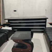 مبلمان اداری خلبانی نو و جلو مبلی ،میز مدیریت بزرگ