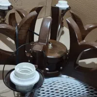 ۲عددلوسترچوبی هرکدام ۶شاخه ای هردوباهم ۱۱میلیون|لوستر و چراغ آویز|اسلامشهر, مطهری|دیوار