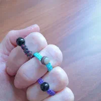 انگشتر دستبافت با عقیق طبیعی