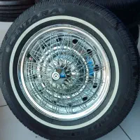 رینک  کالسکه ای و لاستیک دور سفید  پیکان سایز 13