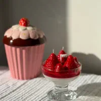شمع دسر توت فرنگی