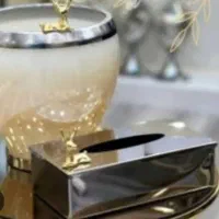 سطل و جای دستمال کاغذی شیشه رنگی|صنایع دستی و سایر لوازم تزئینی|تهران, صادقیه|دیوار