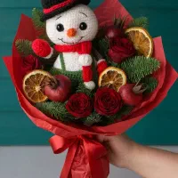 دست گل آدم برفی شب یلدا مخصوص عیدی شب یلدا|گل مصنوعی|تهران, مروارید شهر|دیوار