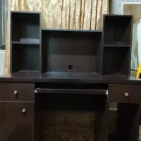 میز کامپیوتر ام دی اف با کتابخانه