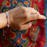 دستبند نقره زنانه سنگ یاقوت سرخ|جواهرات|تهران, بازار|دیوار
