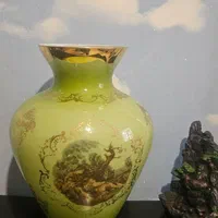 گلدان دکوری آنتیک اروپایی سبز