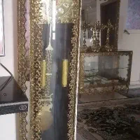 ست برنز برنجی آینه شمدان نیز وساعت ایستاد|صنایع دستی و سایر لوازم تزئینی|رشت, انصاری|دیوار