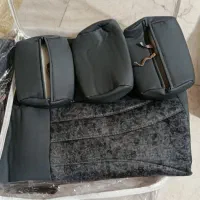 روکش صندلی ساینا اس چرم مخمل طوسی