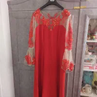 مجلسی قرمز کار شده زیبا سایز۴۸