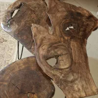 میز جلو مبلی 3 تیکه با اسلب چوب گردو|مبلمان خانگی و میز عسلی|مشهد, شریف|دیوار