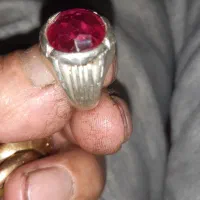 انکشتر یاقوت برمه لنکرطلا۱۴عیار وبنزطلاآلمانی