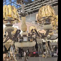 لوستر آبکاری شده با سنگ طبیعی شیک