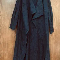 مانتوی مجلسی بلند ژاگارد مشکی