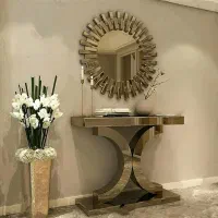 آینه کنسول شیشه ای شامپاینی