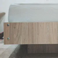 تخت خواب یکونیم نفره چوبی (در حد نو)|تخت و سرویس خواب|تهران, دریاچه شهدای خلیج فارس|دیوار