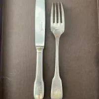 ست چاقو و چنگال با روکش نقره کریستوفل فرانسه|کلکسیون اشیاء عتیقه|تهران, یوسفآباد|دیوار