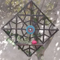 شلف دیواری و جاکلیدی چوبی گره چینی|کتابخانه، شلف، قفسه‌های دیواری|آفتاب, |دیوار