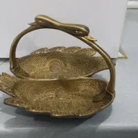 ظرف برنزی 410گرمی دستگیره طرح قو