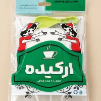 فروش عمده فیلتر چایی ارکیده 60عددی همراه قاشق چایی