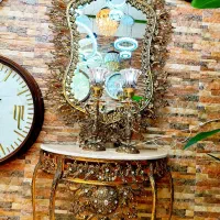 اینه و شمعدان برنز برنزی  برنجی