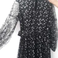 لباس مجلسی مشکی ستاره دار نقره ای سایز ۳