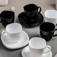 حراج ست چایخوری مشکی لومینارک اصل