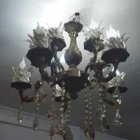 یک جفت لوستر سیاه قلم طرح برنز|لوستر و چراغ آویز|تبریز, |دیوار